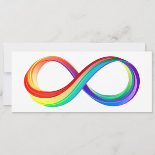 Save The Date Symbole d'infinité arc-en-ciel stratifié