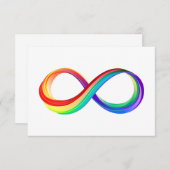 Save The Date Symbole d'infinité arc-en-ciel stratifié (Devant / Derrière)