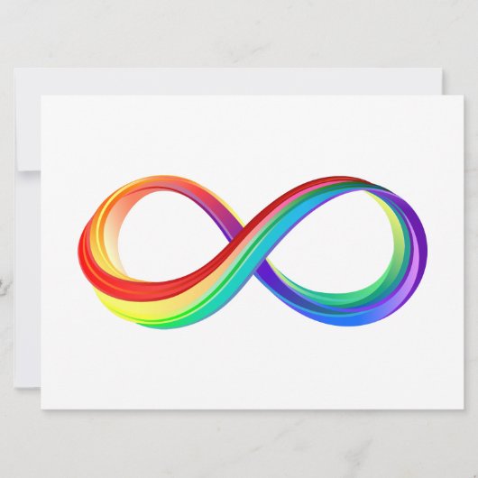 Save The Date Symbole d'infinité arc-en-ciel stratifié (Devant)