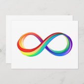 Save The Date Symbole d'infinité arc-en-ciel stratifié (Devant / Derrière)
