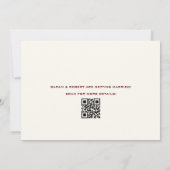 Save The Date Symbole du cinéma rétro Mariage rouge (Dos)