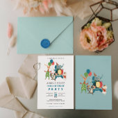 Save The Date Sympa Animal Birthday Party Musique Band Pour Enfa