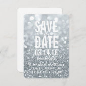 Save the date | Tab Glit Argent (Devant / Derrière)