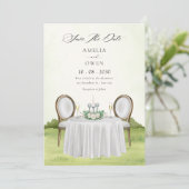 Save The Date Table de jardin romantique pour dîner  (Debout devant)