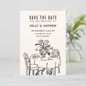 Save The Date Table de mariage romantique pour dîner (Debout devant)