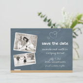 Save The Date Tableau de bord Enregistrer la date avec des photo (Debout devant)