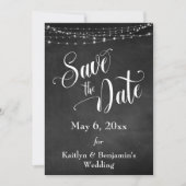 Save The Date Tableau de bord, Lumières blanches et script, Enre (Devant)