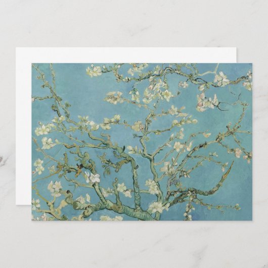 Save The Date Tableau des fleurs d'amandes de Van Gogh (Devant / Derrière)