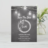 Save The Date Tableau noir blanc Mariage (Debout devant)