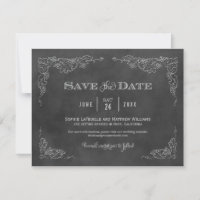 Tableau noir Vintage Mariage rustique 