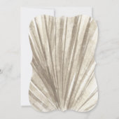 Save The Date Tahiti | Feuilles et fleurs de palmier à l'aquarel (Dos)