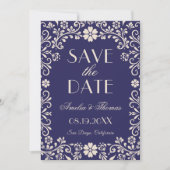 Save The Date Talavera Blue Mexican Wedding (Devant)