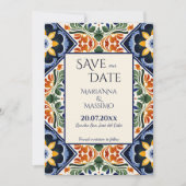 Save The Date Talavera mariage mexicain vintage  (Devant)