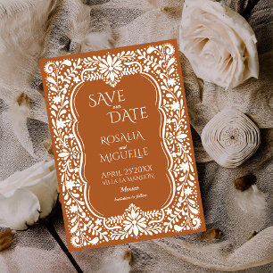 Save The Date Talavera terre cuite mariage mexicain