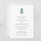 Save The Date Tamara Pine Tree Mariage moderne (Devant)