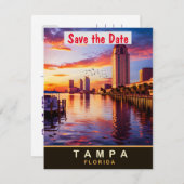 Save The Date Tampa, Floride, Travel Postcard, (Devant / Derrière)