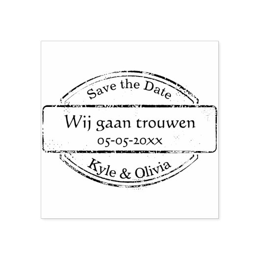 Save the Date Tampon avec noms et date (Impression)