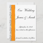 Save The Date Tangerine Black Paisley (Dos)