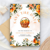 Save The Date Tangerine Orange Citrus QR Code Mariage photo