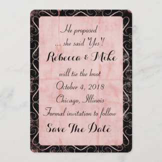 Save The Date Tangled Pink Enregistrer la date