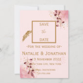 Save The Date Tapis bordeaux et rose vif Rose (Devant)