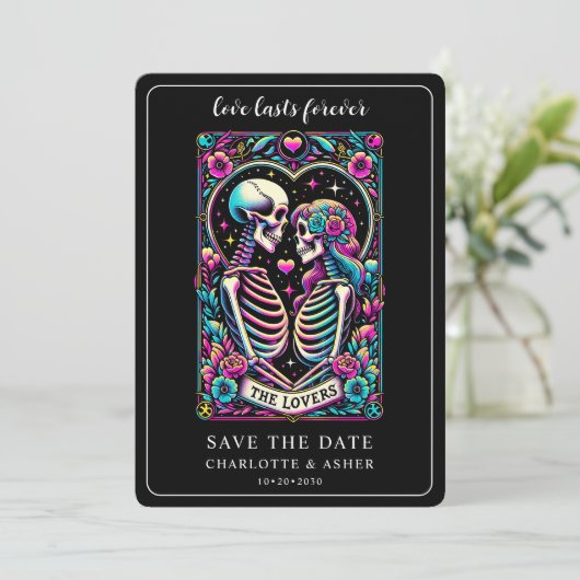 Save The Date Tarot Mariage Enregistrer plat (Debout devant)