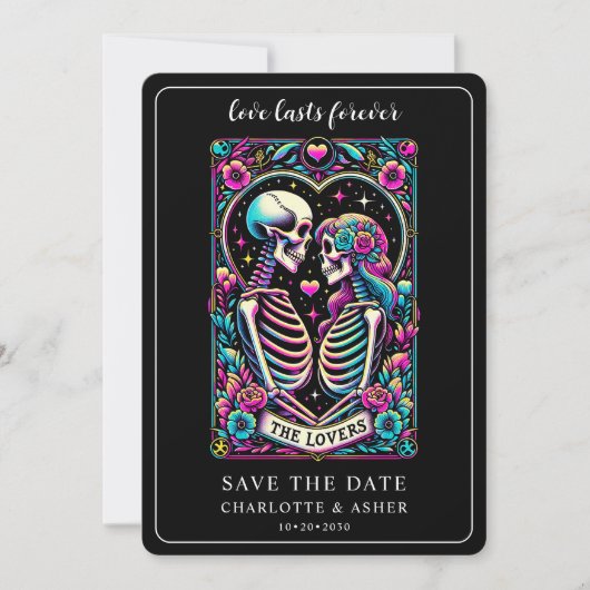 Save The Date Tarot Mariage Enregistrer plat (Devant)