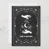 Save The Date Tarot Noir Blanc Les Amoureux Mariage (Dos)