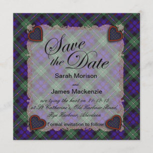 Save The Date Tartan écossais de clan du Mackenzie - plaid