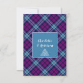 Save The Date Tartan Écossais Plaid Symboles Celtiques Mariage (Dos)