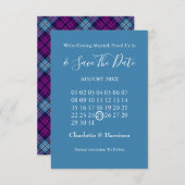 Save The Date Tartan Écossais Plaid Symboles Celtiques Mariage (Devant / Derrière)