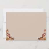 Save The Date Taupe Autumn Floral Photo (Dos)