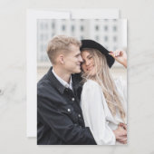 Save The Date Taupe moderne Beige & blanc Ampersand Photo (Dos)