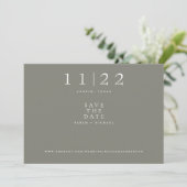 Save The Date Taupe Photo Mariage moderne Enregistrer la date (Debout devant)