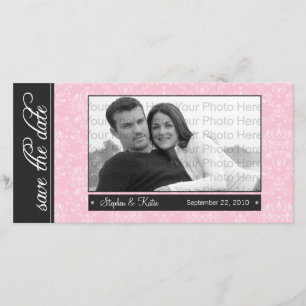 Save The Date {TBA} rose baroque 8x4" Enregistrer la date de pub