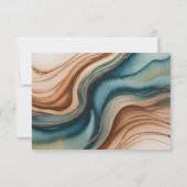 Save The Date Teal Roses and Bronze Leaves Wedding (Dos)