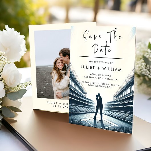 Save The Date Team Ball Field Mariage de baseball