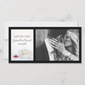 Save The Date Teapot et rose Roses mariage Enregistrer la date (Devant)