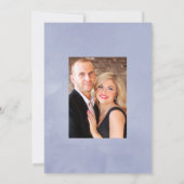 Save The Date Teintes de mariage floral bleu Photo (Dos)