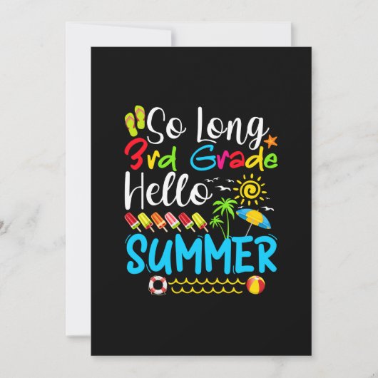 Save The Date Tellement Long 3E Année Bonjour Été Dernier Jour D (Devant)