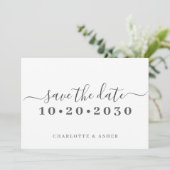Save The Date Tendance Simple Typographie De Script Enregistrer (Debout devant)