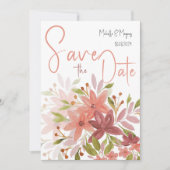 Save The Date Tendre Terracotta Rustique Vert Blush (Devant)