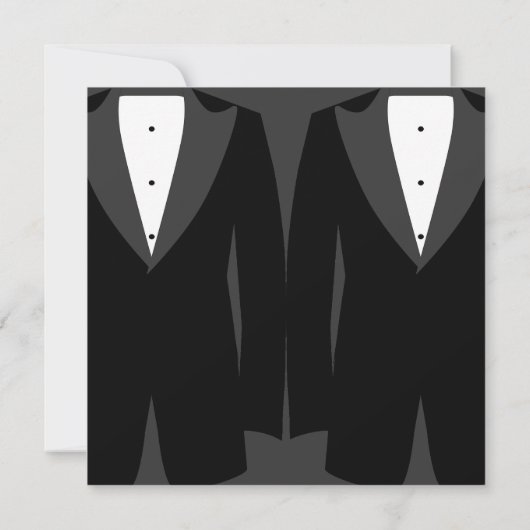 Save The Date Tendy Two Tuxedos Gay Wedding Enregistrer La Date (Dos)