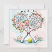 Tennis Sauvegarder la date pour le mariage de joue