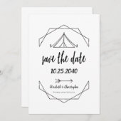 Save The Date Tente De Camping Mariage Extérieur Enregistrer La  (Devant / Derrière)