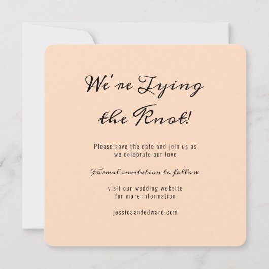Save The Date Terracotta Brûlé Orange Boho Rustique Simple Moder (Dos)