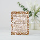 Save The Date Terracotta Burnt Orange Boho botanique moderne (Debout devant)