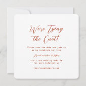 Save The Date Terracotta Burnt Orange Minimal Élégant Moderne (Dos)