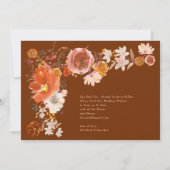 Save The Date Terracotta Desert Floral Frame Bouquet Photo (Dos)