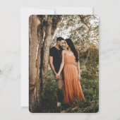 Save The Date Terracotta Fall Floral Modern Photo (Dos)